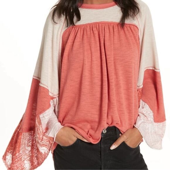 Free People Friday Fever Coral Dolman Top. Size XSmall. - Picture 1 of 12